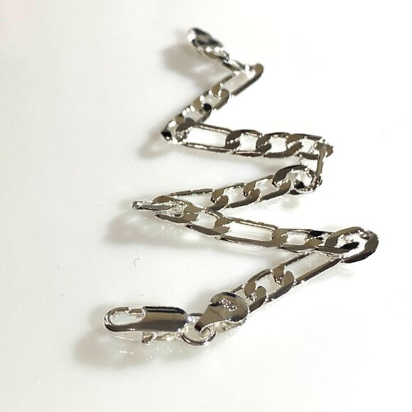 Figaro Chain Bracelet 12 mm 1/2" Wide - Picture 6 of 11